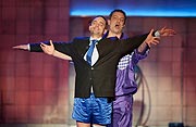 Markus Söder (Stephan Zinner) und Hubert Aiwanger (Florian Fischer) (©Foto. sampics für Paulaner)